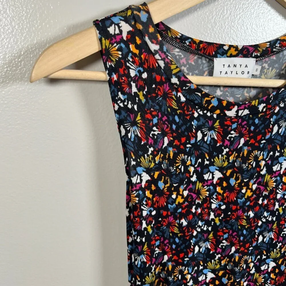 Tanya Taylor Octavia Floral Maxi Dress Size Small Open Back Stretch Comfy